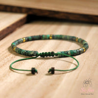 African Turquoise Bracelet | Layering Gemstone Heishi Beaded Bracelets