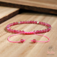 Pink Tourmaline Bracelet | Delicate Layering Gemstone Jewelry
