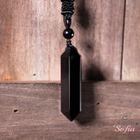 Obsidian Necklace | Boho Crystal Pendant Jewelry