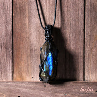 Labradorite Necklace | Boho Crystal Pendant Jewelry