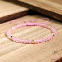 Rose Quartz Bracelet | Delicate Layering Gemstone Jewelry