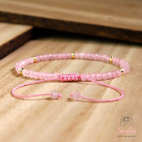 Rose Quartz Bracelet | Delicate Layering Gemstone Jewelry
