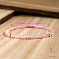 Rose Quartz Bracelet | Delicate Layering Gemstone Jewelry