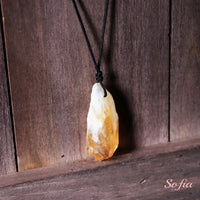 Citrine Necklace | Boho Crystal Pendant Jewelry