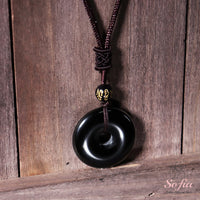 Obsidian Necklace | Boho Crystal Pendant Jewelry
