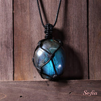 Labradorite Necklace | Boho Crystal Pendant Jewelry