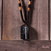 Tourmaline Necklace | Boho Crystal Pendant Jewelry