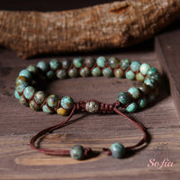 African Turquoise Bracelet | Layering Gemstone Jewelry