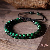 Green Tigers Eye Bracelet | Layering Gemstone Jewelry