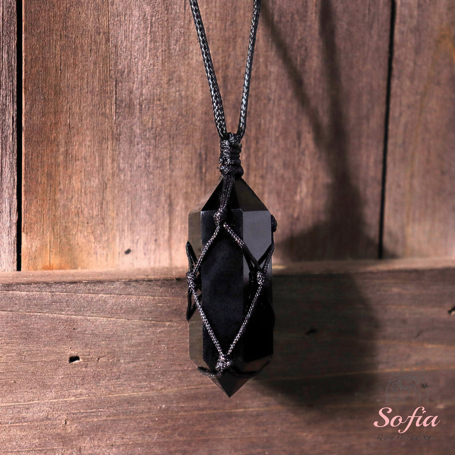 Obsidian Necklace | Natural Stone Jewelry â€?Gift for Her & Gift for Him - photo 1