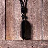 Obsidian Necklace | Boho Crystal Pendant Jewelry