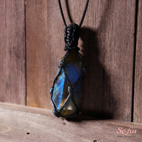 Labradorite Necklace | Boho Crystal Pendant Jewelry