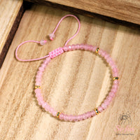 Rose Quartz Bracelet | Delicate Layering Gemstone Jewelry