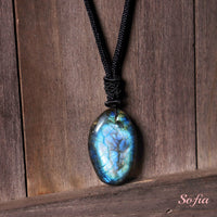 Labradorite Necklace | Boho Crystal Pendant Jewelry
