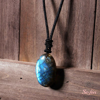 Labradorite Necklace | Boho Crystal Pendant Jewelry
