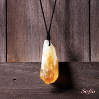 Citrine Necklace | Boho Crystal Pendant Jewelry
