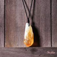 Citrine Necklace | Boho Crystal Pendant Jewelry