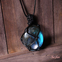 Labradorite Necklace | Boho Crystal Pendant Jewelry