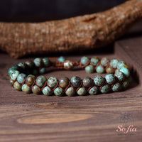 African Turquoise Bracelet | Layering Gemstone Jewelry
