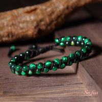 Green Tigers Eye Bracelet | Layering Gemstone Jewelry