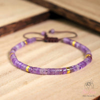 Amethyst Bracelet | Layering Gemstone Heishi Beaded Bracelets