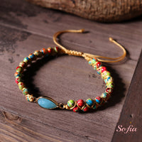 Amazonite & Jasper Bracelet | Layering Gemstone Jewelry