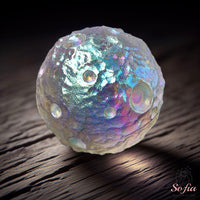 Angel Aura Quartz Sphere Moon | Crystal Stone Decor