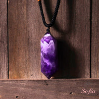 Amethyst Necklace | Boho Crystal Pendant Jewelry