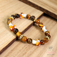 Tigers Eye Mushroom Bracelet | Crystal Jewelry