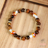 Tigers Eye Mushroom Bracelet | Crystal Jewelry
