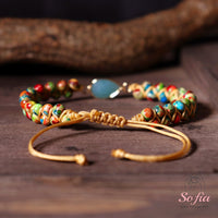 Amazonite & Jasper Bracelet | Layering Gemstone Jewelry