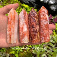 Fire Quartz Crystal Tower | Crystal Stone Decor