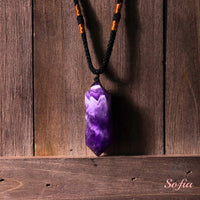 Amethyst Necklace | Boho Crystal Pendant Jewelry