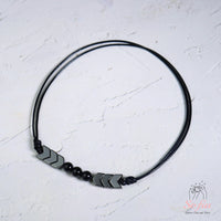 Hematite Anklet | Minimalist Design Crystal Jewelry