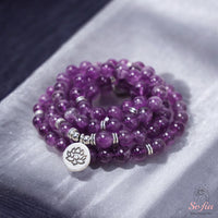 Amethyst Necklace | 108 Mala Beads Jewelry