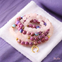 Jasper & Rose Quartz Necklace | 108 Mala Beads Jewelry