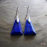 Lapis Lazuli Earrings | Boho Drop Earring | Crystal Jewelry