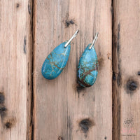 Blue Jasper Earrings | Boho Drop Earring | Crystal Jewelry