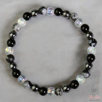 Hematite & Obsidian Bracelet | Beaded Crystal Jewelry