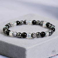 Hematite & Obsidian Bracelet | Beaded Crystal Jewelry