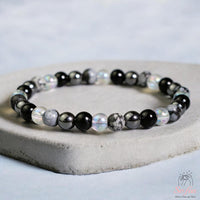 Hematite & Obsidian Bracelet | Beaded Crystal Jewelry