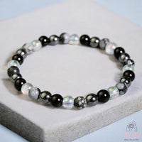 Hematite & Obsidian Bracelet | Beaded Crystal Jewelry