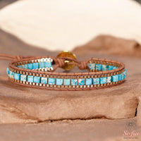 Turquoise Wrap Bracelet | Boho Layering Gemstone Jewelry