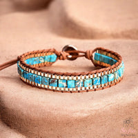 Turquoise Wrap Bracelet | Boho Layering Gemstone Jewelry