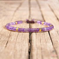 Amethyst Bracelet | Layering Gemstone Heishi Beaded Bracelets