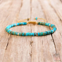 Turquoise Bracelet | Layering Gemstone Heishi Beaded Bracelets