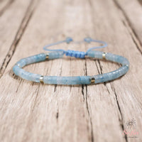 Aquamarine Bracelet | Layering Gemstone Heishi Beaded Bracelets
