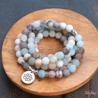 Amazonite Necklace | 108 Mala Beads Jewelry