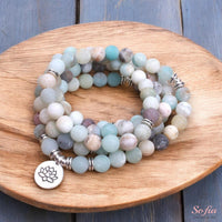 Amazonite Necklace | 108 Mala Beads Jewelry
