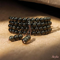 Obsidian Necklace | 108 Mala Beads Jewelry